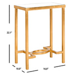 Safavieh Mita Mirror Top Gold Leaf End Table , FOX2581 - Gold/Mirror