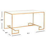 Safavieh Burton Coffee Table , FOX2582 - Gold/Glass