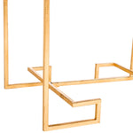 Safavieh Seamus Gold Leaf Greek Key Accent Table , FOX2583 - Gold/Mirror