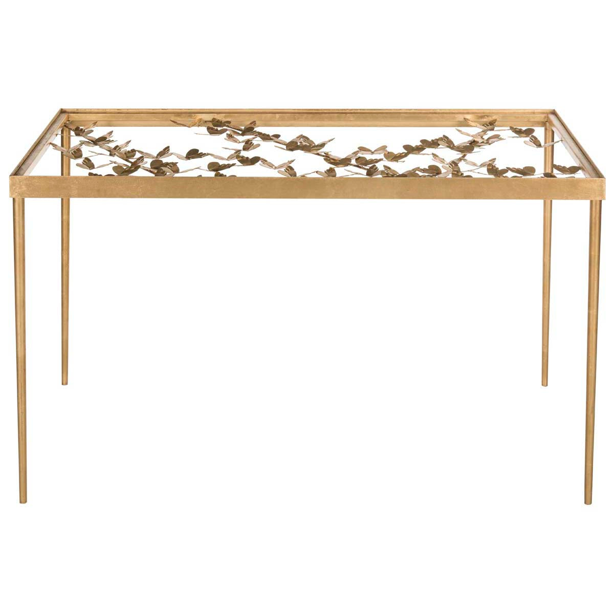 Safavieh Rosalia Butterfly Desk , FOX2588 - Gold/Glass