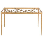 Safavieh Rosalia Butterfly Desk , FOX2588 - Gold/Glass