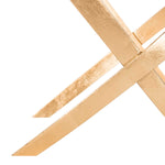 Safavieh Dovie Gold Leaf Glass Top Side Table , FOX2597 - Gold/Black