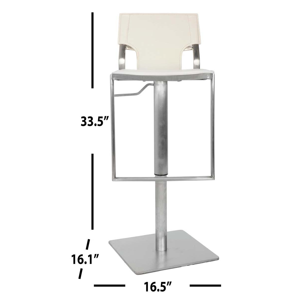 Safavieh Armondo Gas Lift Swivel Bar Stool , FOX3002 - White