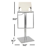 Safavieh Armondo Gas Lift Swivel Bar Stool , FOX3002 - White