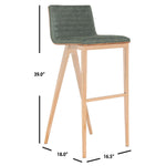 Safavieh Mckay Bar Stool , FOX3016 - Ash Green/Copper