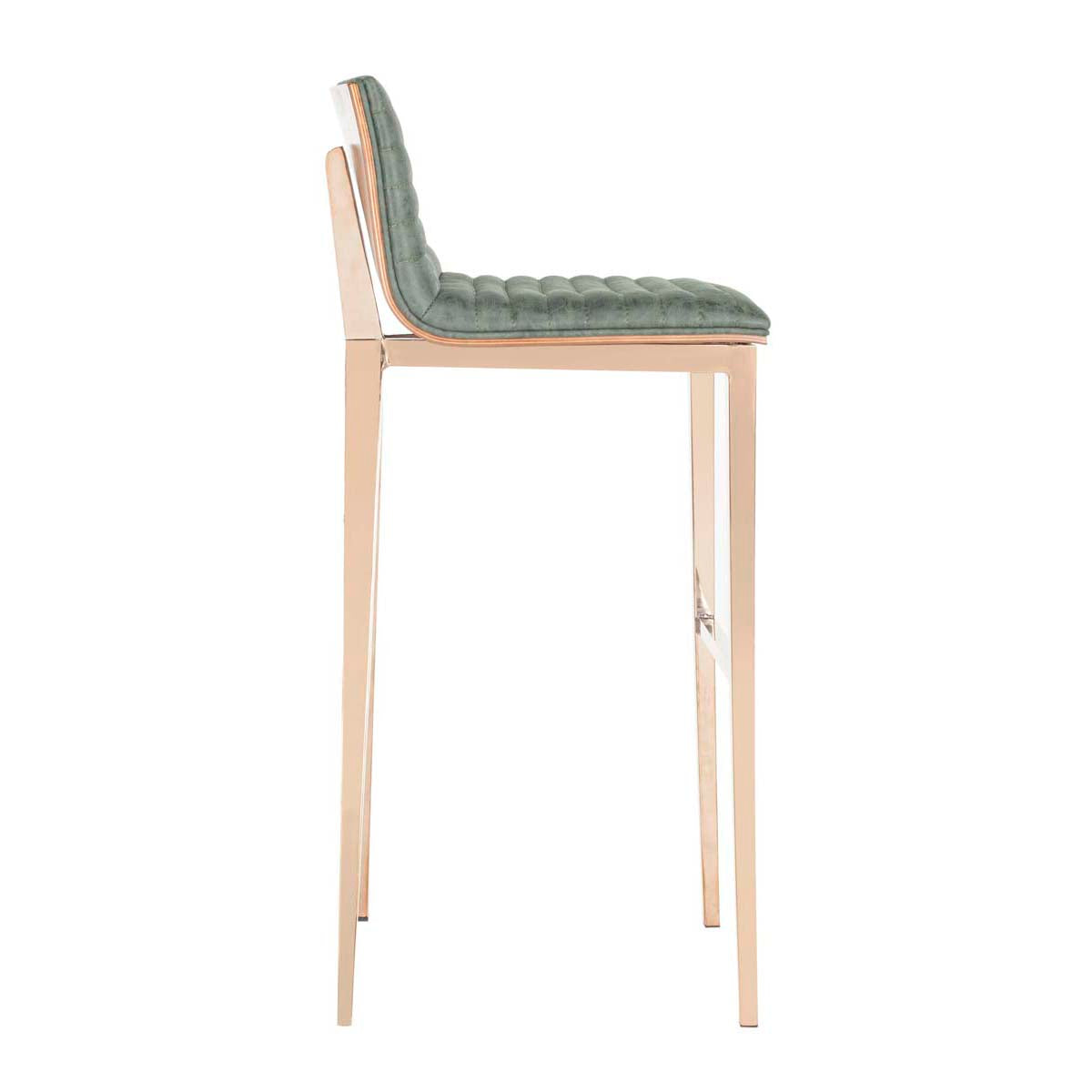 Safavieh Mckay Bar Stool , FOX3016 - Ash Green/Copper