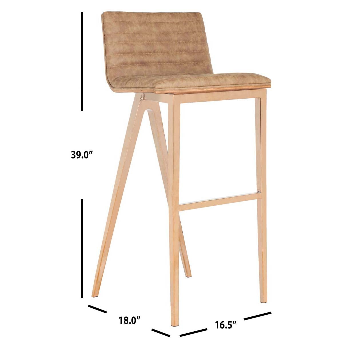 Safavieh Mckay Bar Stool , FOX3016 - Brown/Copper