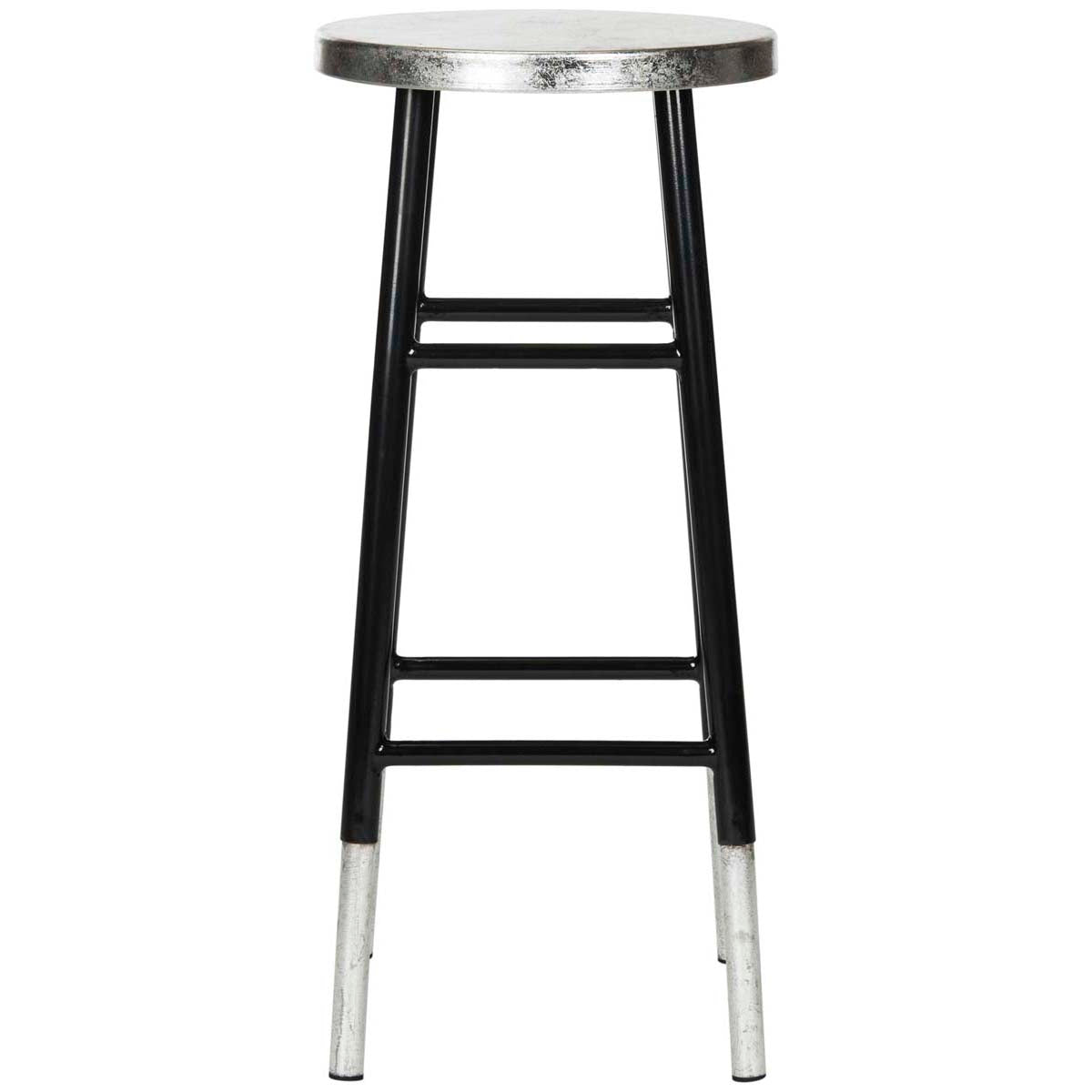 Safavieh Kenzie 30''H Silver Dipped Bar Stool , FOX3212 - Black/Silver