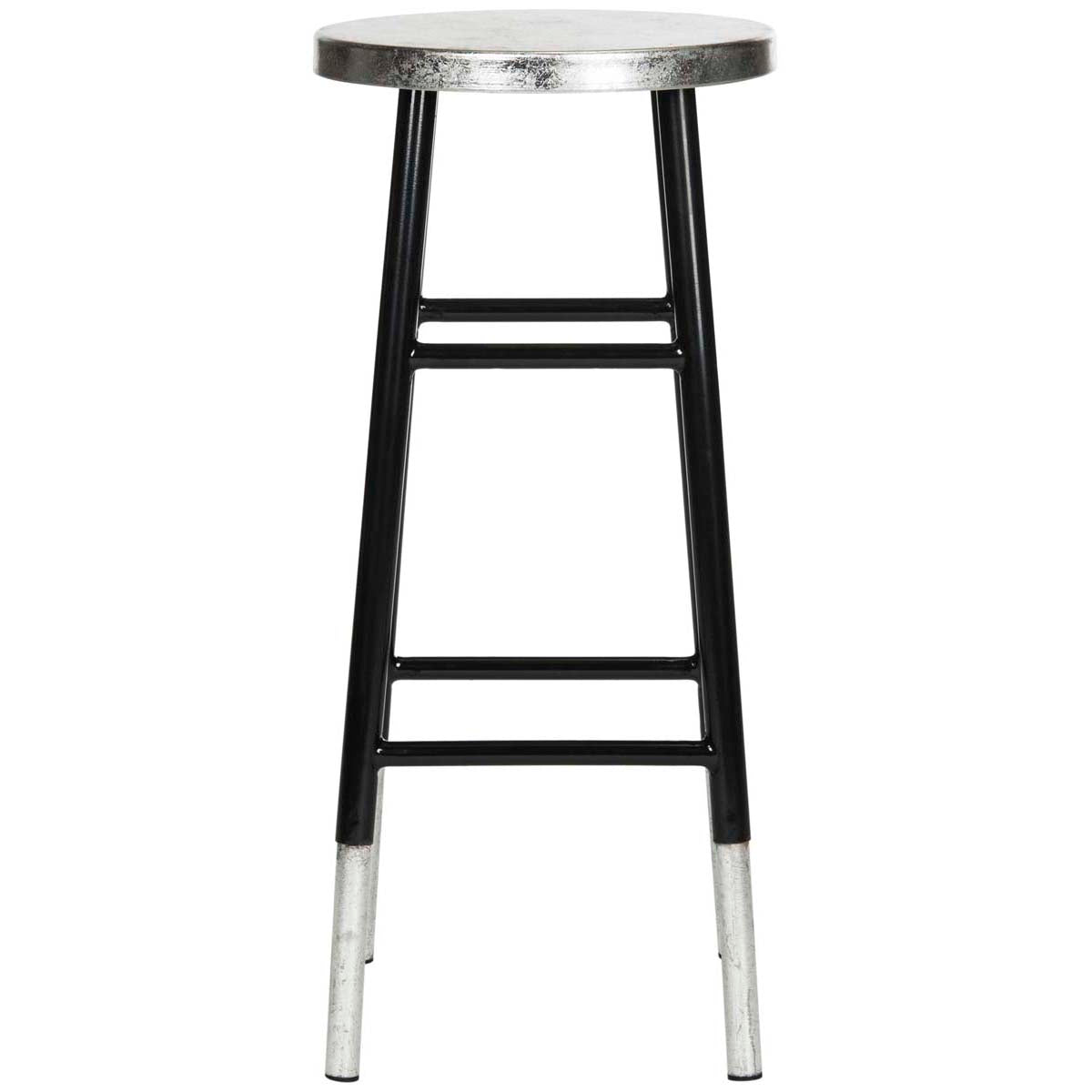 Safavieh Kenzie 30''H Silver Dipped Bar Stool , FOX3212 - Black/Silver