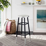 Safavieh Kenzie 30''H Silver Dipped Bar Stool , FOX3212 - Black/Silver