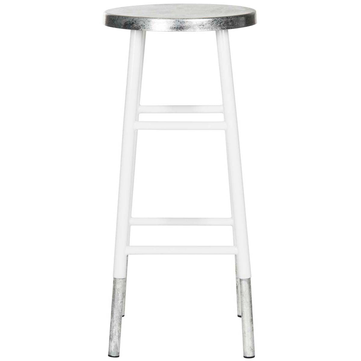 Safavieh Kenzie 30''H Silver Dipped Bar Stool , FOX3212 - White/Silver