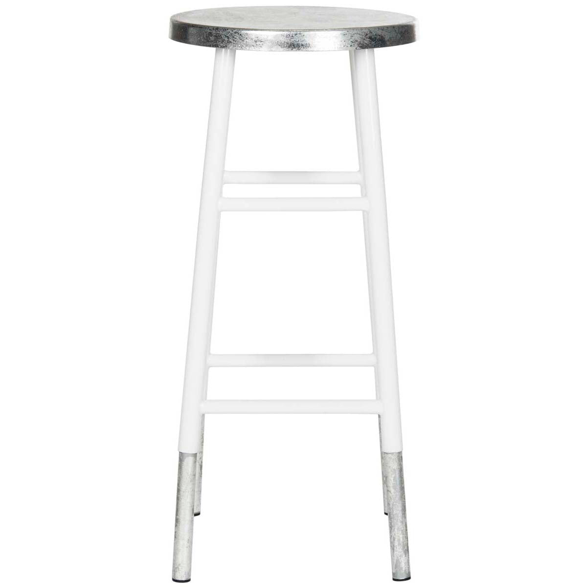 Safavieh Kenzie 30''H Silver Dipped Bar Stool , FOX3212 - White/Silver