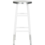Safavieh Kenzie 30''H Silver Dipped Bar Stool , FOX3212 - White/Silver