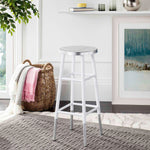 Safavieh Kenzie 30''H Silver Dipped Bar Stool , FOX3212 - White/Silver