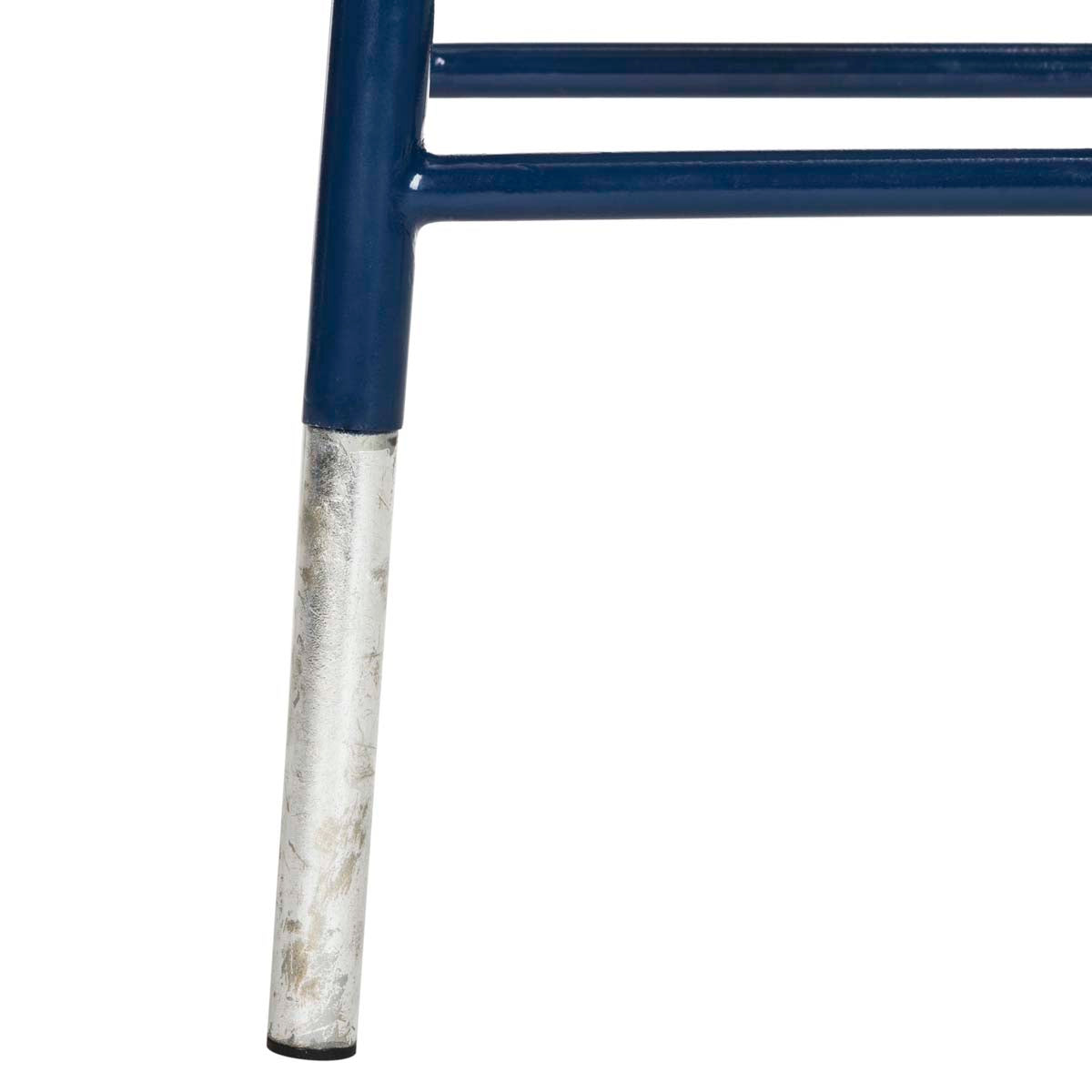 Safavieh Kenzie 30''H Silver Dipped Bar Stool , FOX3212 - Navy/Silver