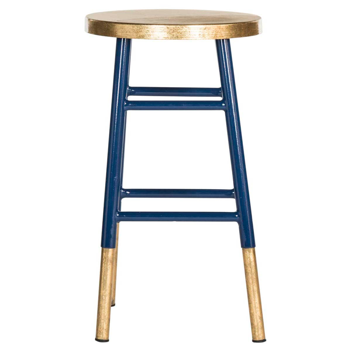 Safavieh Emery Dipped Gold Leaf Counter Stool , FOX3231 - Navy/Gold