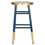 Safavieh Emery Dipped Gold Leaf Counter Stool , FOX3231 - Navy/Gold