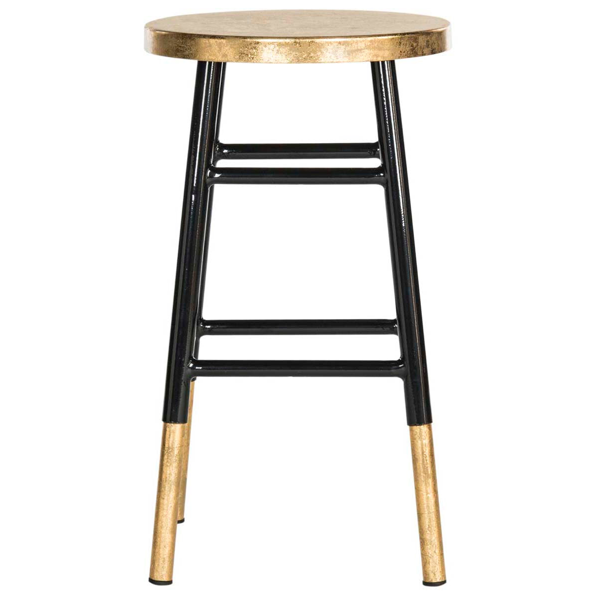Safavieh Emery Dipped Gold Leaf Counter Stool , FOX3231 - Black/Gold