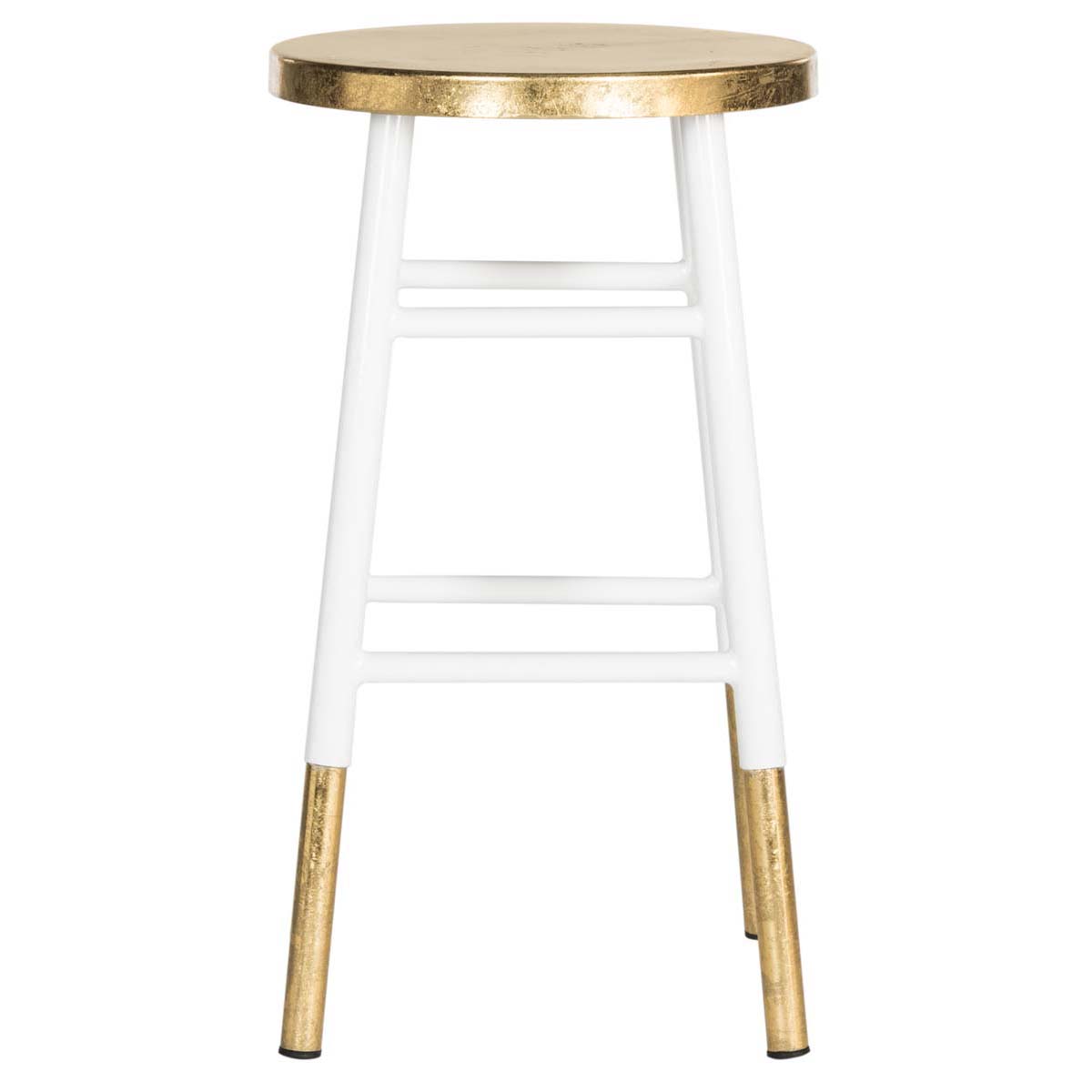 Safavieh Emery Dipped Gold Leaf Counter Stool , FOX3231 - White/Gold