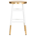 Safavieh Emery Dipped Gold Leaf Counter Stool , FOX3231 - White/Gold