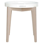 Safavieh Ben Mid Century Lacquer Tray Top Side Table , FOX4202 - White/Grey