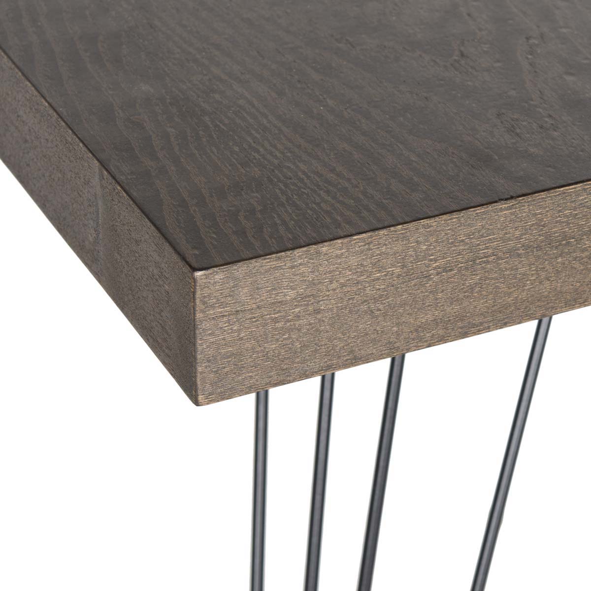 Safavieh Wolcott Retro Mid Century Square Accent Table , FOX4205 - Dark Brown/Black