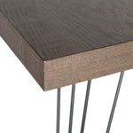 Safavieh Wolcott Retro Mid Century Square Accent Table , FOX4205 - Dark Brown/Black