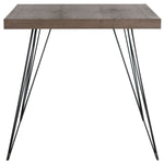 Safavieh Wolcott Retro Mid Century Square Accent Table , FOX4205 - Dark Brown/Black