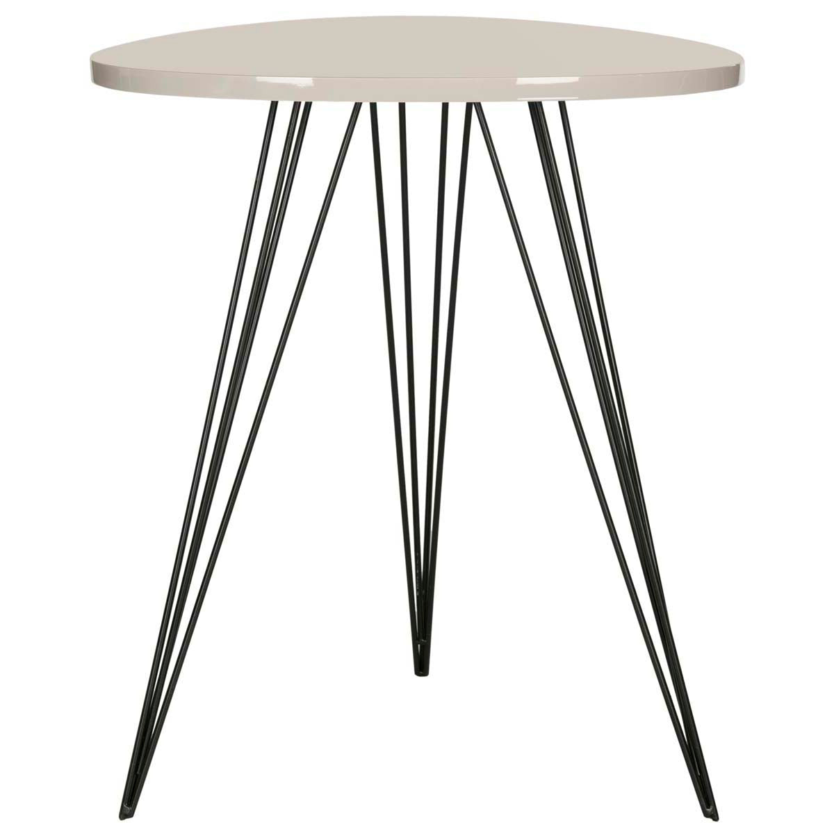Safavieh Wolcott Retro Mid Century Side Table , FOX4207 - Taupe/Black
