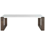 Safavieh Bartholomew Mid Century Scandinavian Lacquer Coffee Table , FOX4210 - White/Dark Brown