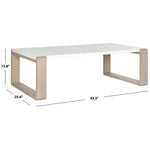 Safavieh Bartholomew Mid Century Scandinavian Lacquer Coffee Table , FOX4210 - White/Grey