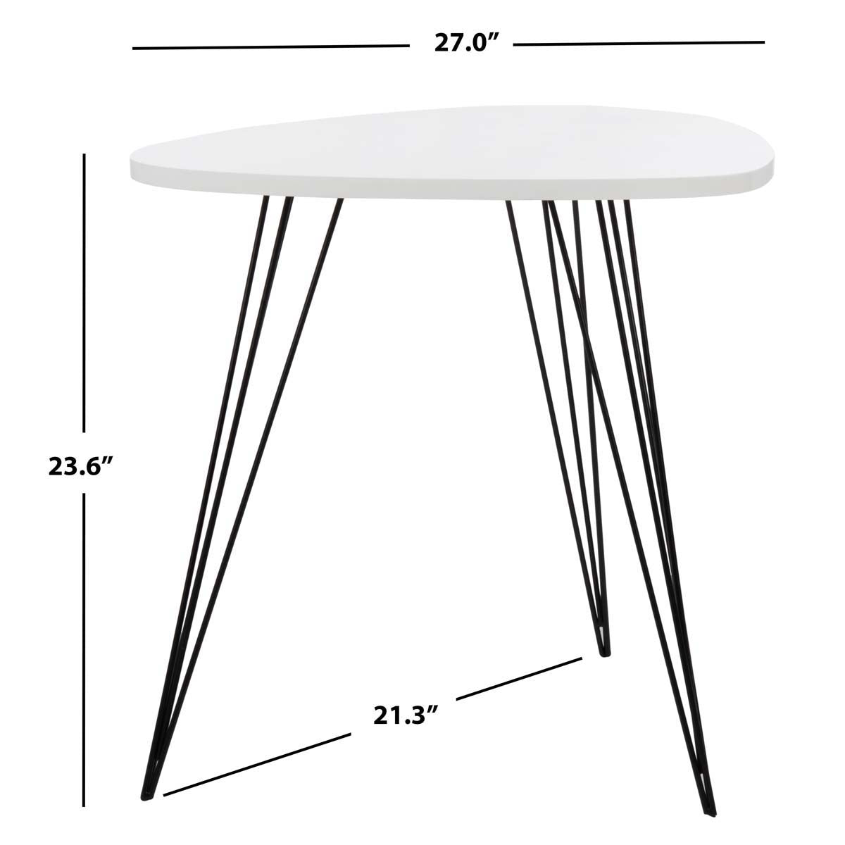 Safavieh Wynton Retro Mid Century Lacquer End Table , FOX4214 - White/Black