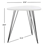 Safavieh Wynton Retro Mid Century Lacquer End Table , FOX4214 - White/Black
