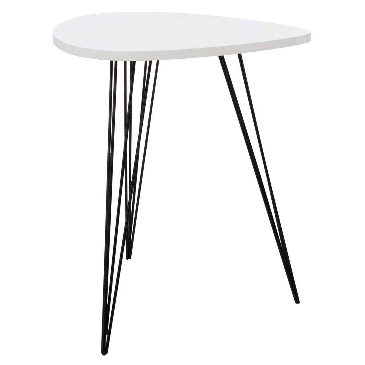 Safavieh Wynton Retro Mid Century Lacquer End Table , FOX4214 - White/Black