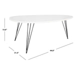 Safavieh Wynton Retro Mid Century Coffee Table , FOX4215 - White/Black
