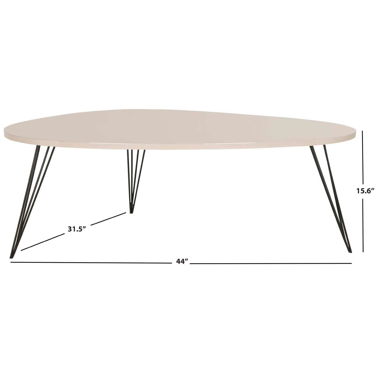Safavieh Wynton Retro Mid Century Coffee Table , FOX4215 - Taupe/Black