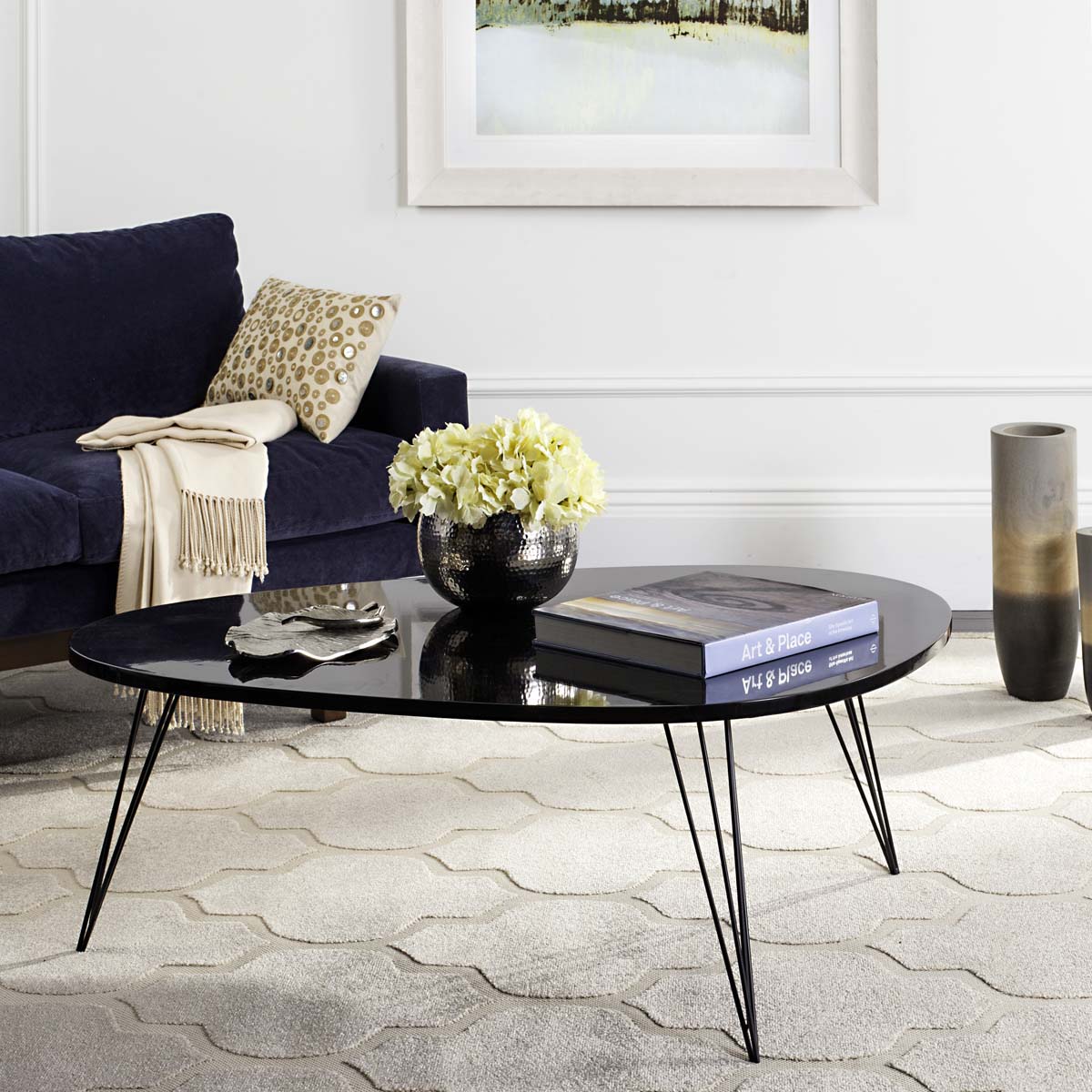 Safavieh Wynton Retro Mid Century Coffee Table , FOX4215 - Black/Black