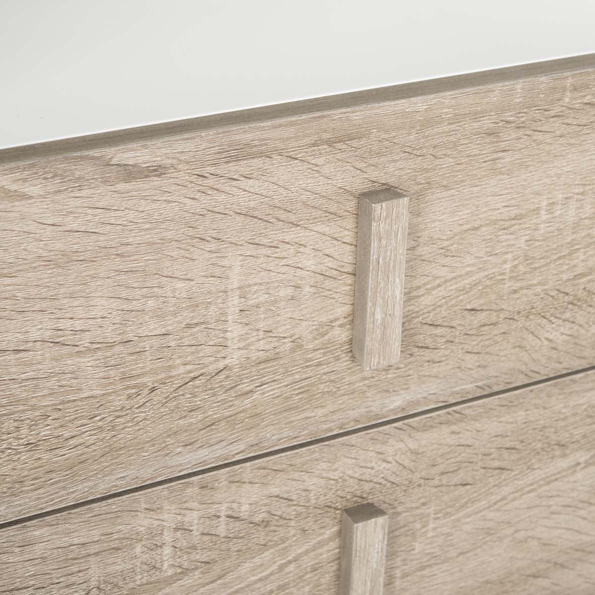 Safavieh Kefton Mid Century Scandinavian Lacquer Two Drawer Cabinet , FOX4219 - White/Grey