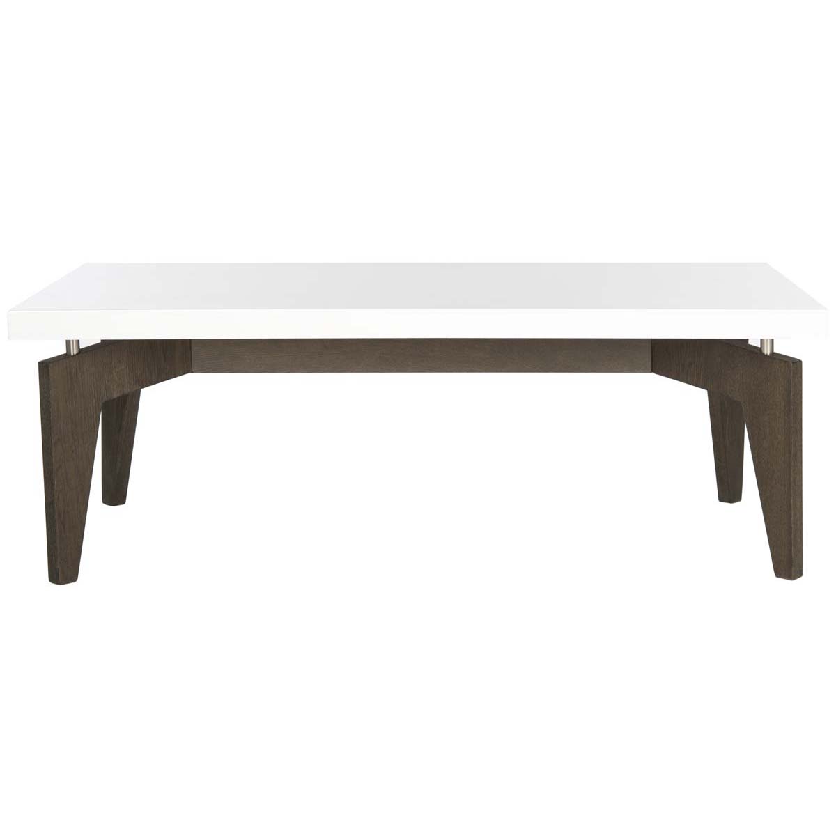 Safavieh Josef Retro Lacquer Floating Top Coffee Table , FOX4223 - White/Dark Brown