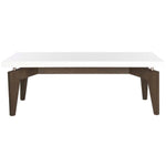Safavieh Josef Retro Lacquer Floating Top Coffee Table , FOX4223 - White/Dark Brown