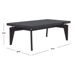 Safavieh Josef Retro Lacquer Floating Top Coffee Table , FOX4223 - Black/Black
