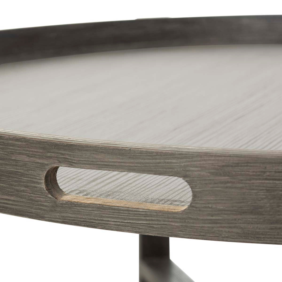 Safavieh Cursten Retro Mid Century Wood Tray Top Coffee Table , FOX4231 - Dark Grey