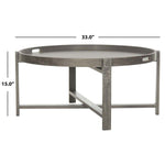 Safavieh Cursten Retro Mid Century Wood Tray Top Coffee Table , FOX4231 - Dark Grey