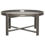 Safavieh Cursten Retro Mid Century Wood Tray Top Coffee Table , FOX4231 - Dark Grey