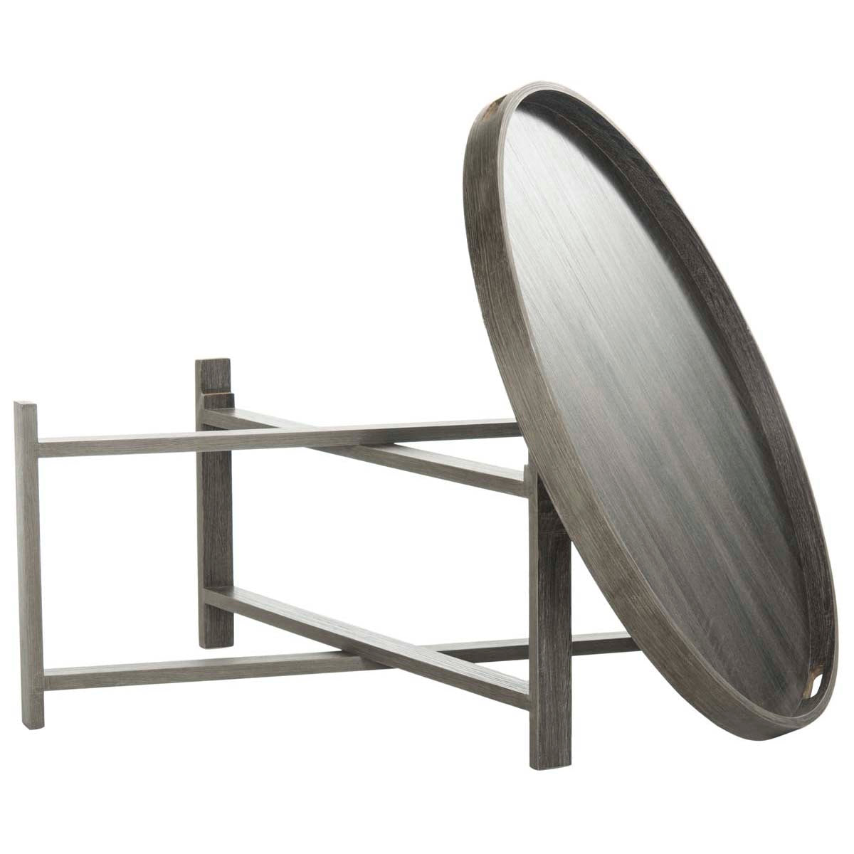 Safavieh Cursten Retro Mid Century Wood Tray Top Coffee Table , FOX4231 - Dark Grey