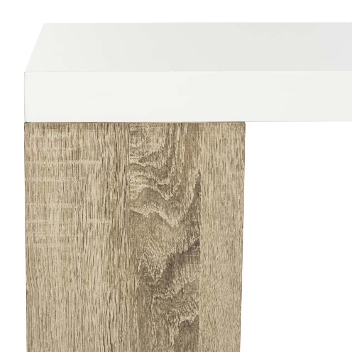 Safavieh Carlton Modern Scandinavian Side Storage Lacquer Coffee Table , FOX4236 - White/Light Oak