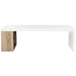 Safavieh Carlton Modern Scandinavian Side Storage Lacquer Coffee Table , FOX4236 - White/Light Oak