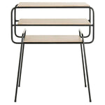 Safavieh Marcel Retro Mid Century Three Tier End Table , FOX4252 - Light Grey