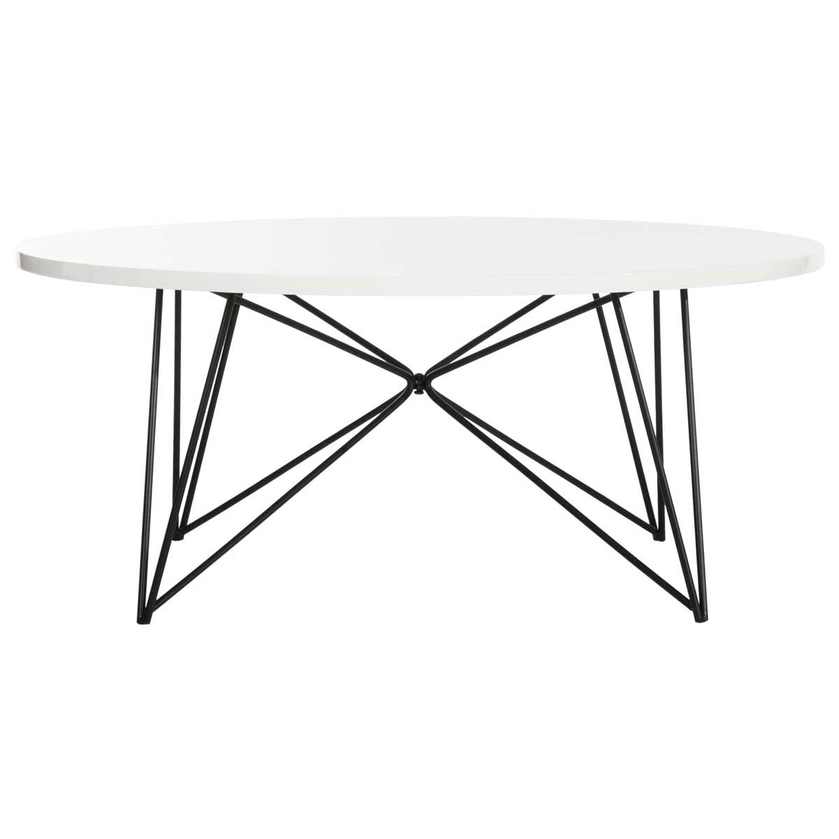 Safavieh Maris Retro Mid Century Coffee Table , FOX4261 - Lacquer White