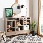 Safavieh Marina Retro Mid Century Wood Etagere , FOX4279 - Light Brown/Black
